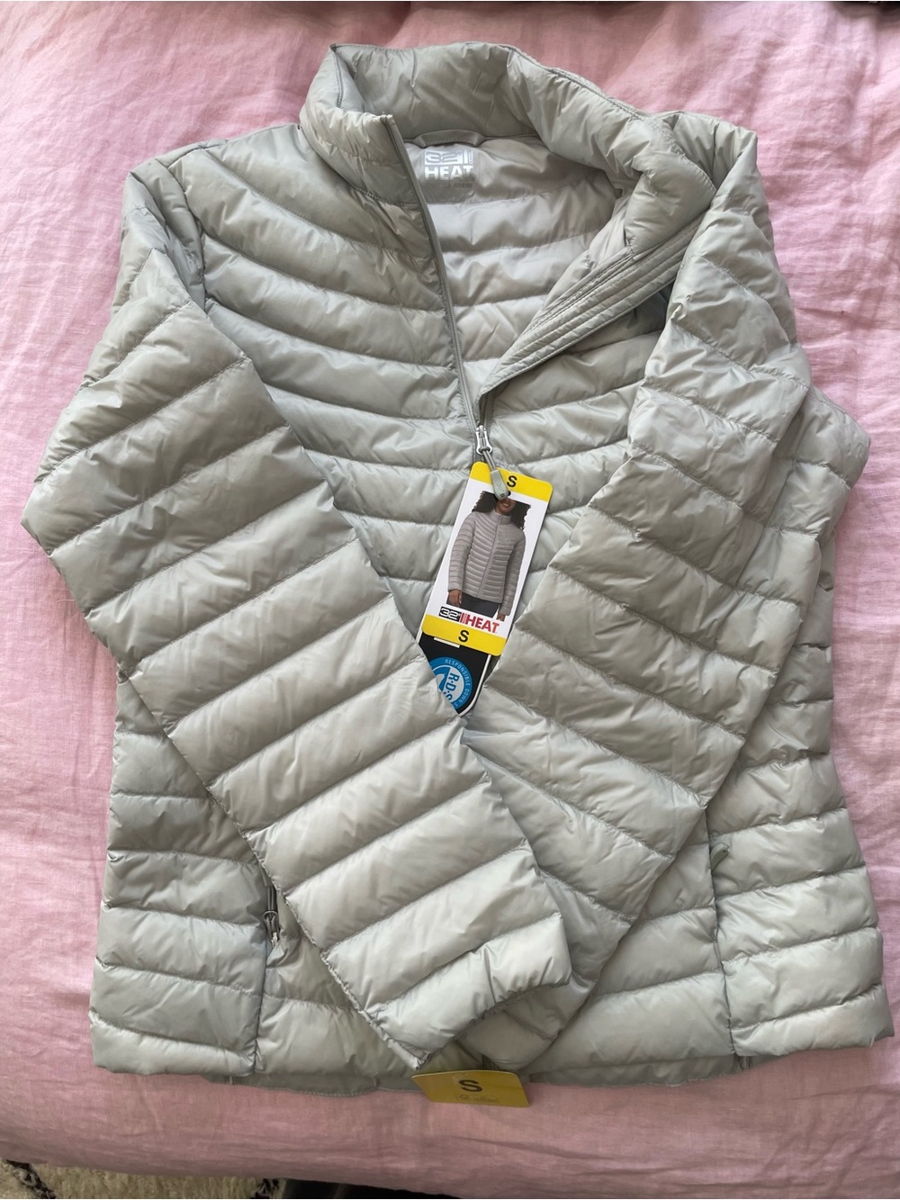 32 Degrees Women's Light Gray Packable Puffer Jacket
